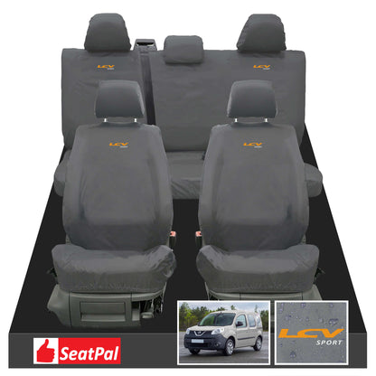 Nissan NV250 Panel Van MY19 Onwards Front & Rear Set Grey Tailored Waterproof Seat Covers LCV Sport